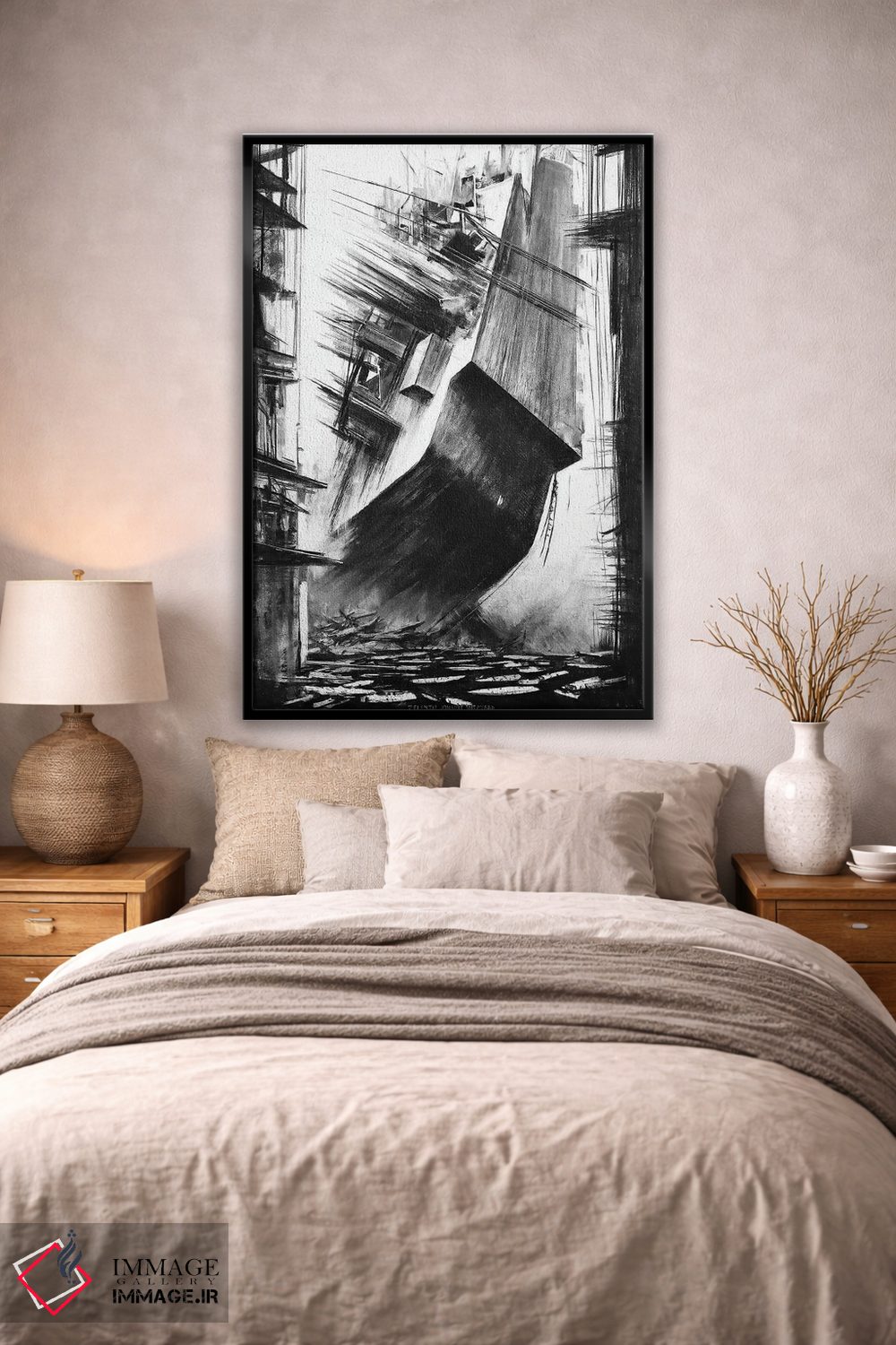 تابلو دکوراتیو کشتی سازی اثر یوهان زلنین - D2B