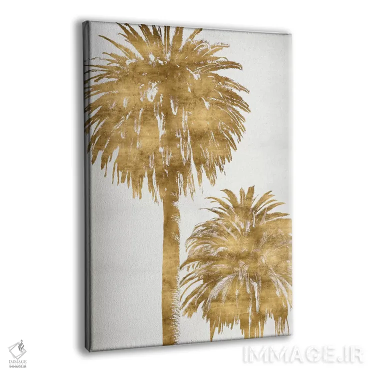 تابلوی نخل های طلایی III اثر کیت بنت - نمای پرسپکتیو محصول