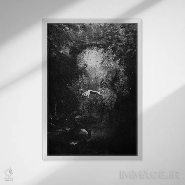 تابلو دکوراتیو پرش اثر یوهان زلنین - نمای قابدار سفید