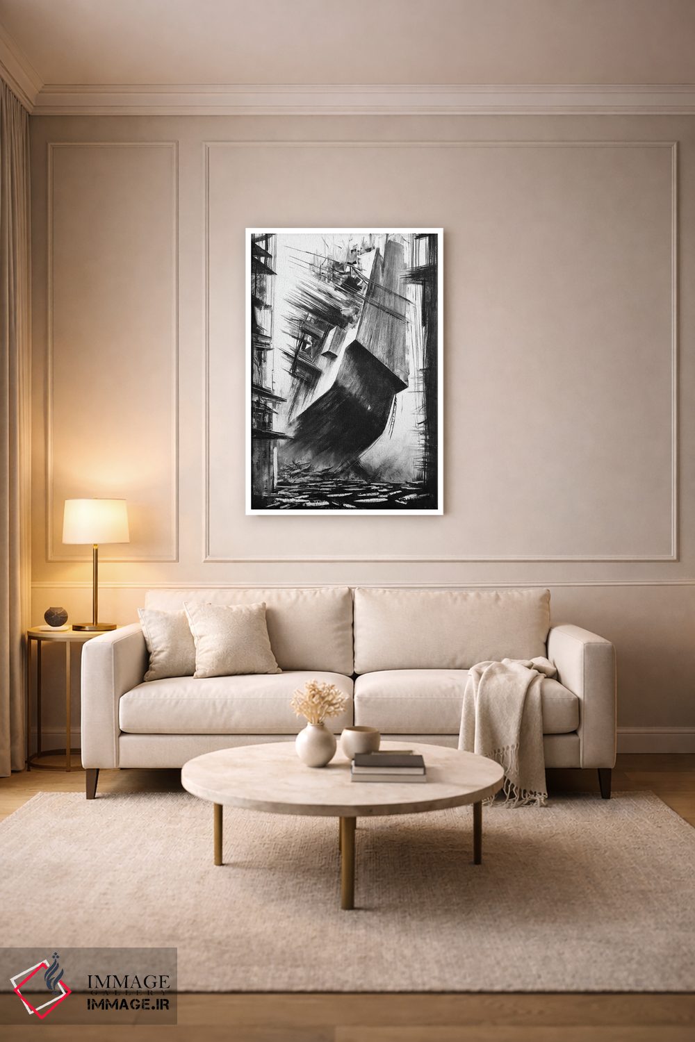 تابلو دکوراتیو کشتی سازی اثر یوهان زلنین - D3W