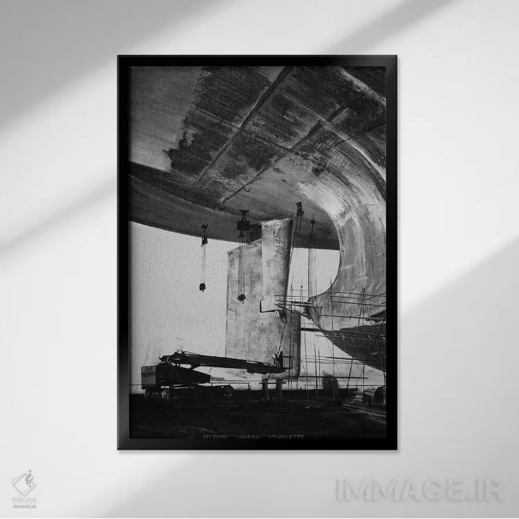 تابلو دکوراتیو سیلوئت اثر یوهان زلنین - نمای قابدار مشکی