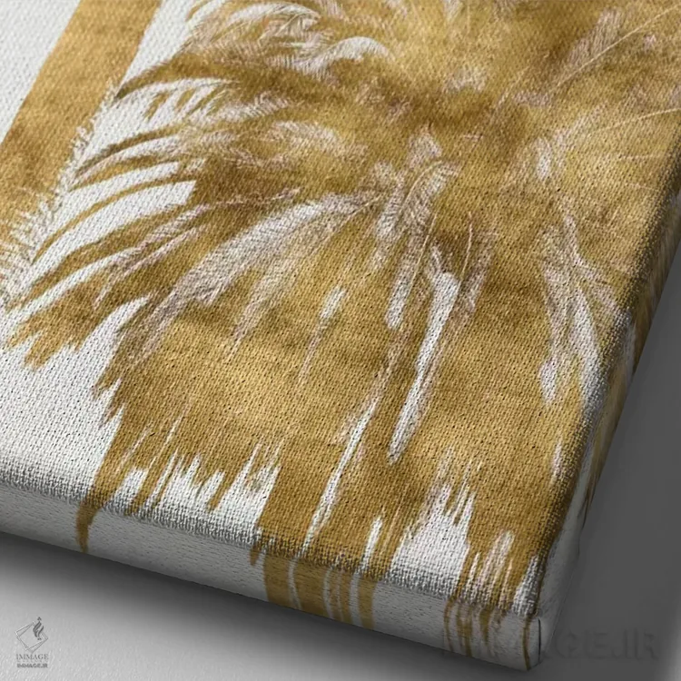 تابلوی نخل های طلایی III اثر کیت بنت - نمای نزدیک بافت بوم