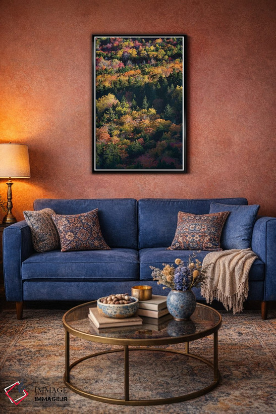تابلو دکوراتیو Maine. Autumn foliage viewed from atop The Bubbles near Jo… اثر جودیت زیمرمن - D4B