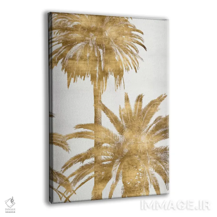تابلوی نخل های طلایی IV اثر کیت بنت - نمای پرسپکتیو محصول