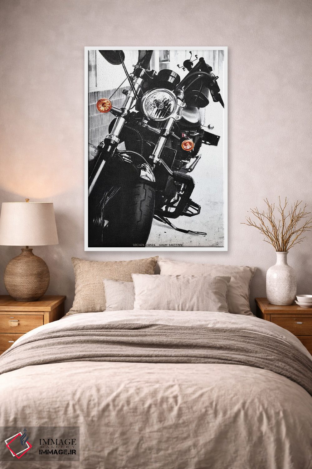 تابلو دکوراتیو هارلی دیویدسون اثر یوهان زلنین - D1W