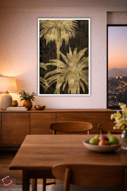 تابلو مدرنی نخل های طلایی II اثر کیت بنت - D2W