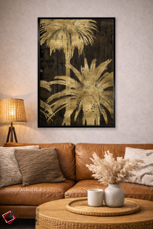 تابلو مدرنی نخل های طلایی II اثر کیت بنت - D4B