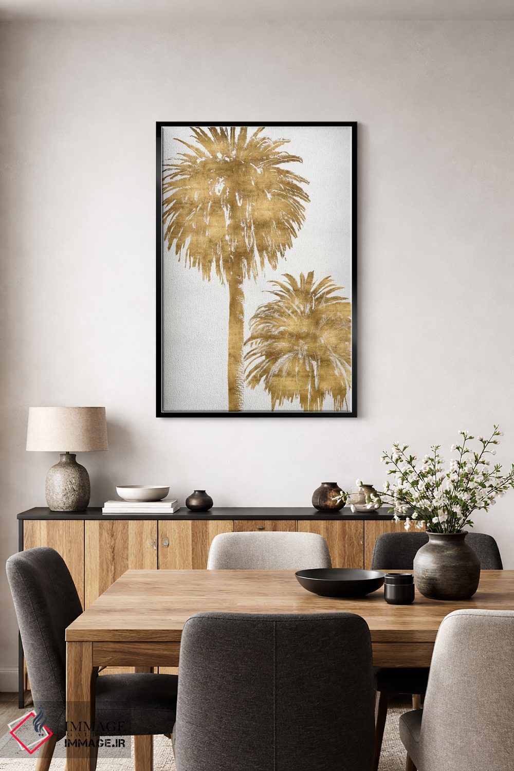 تابلوی نخل های طلایی III اثر کیت بنت - D4B