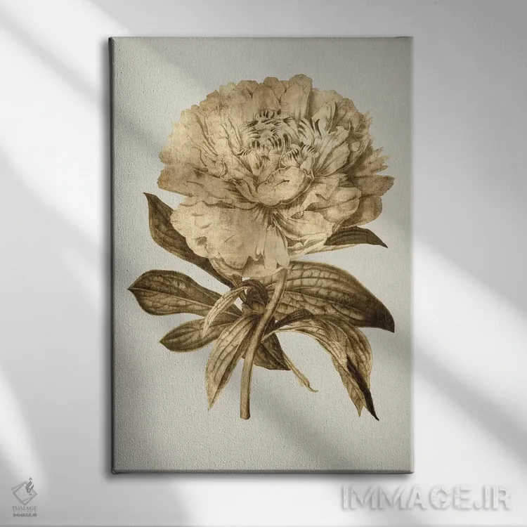 تابلو دکوراتیو لاله طلایی II اثر کیت بنت - نمای روبهرو روی دیوار