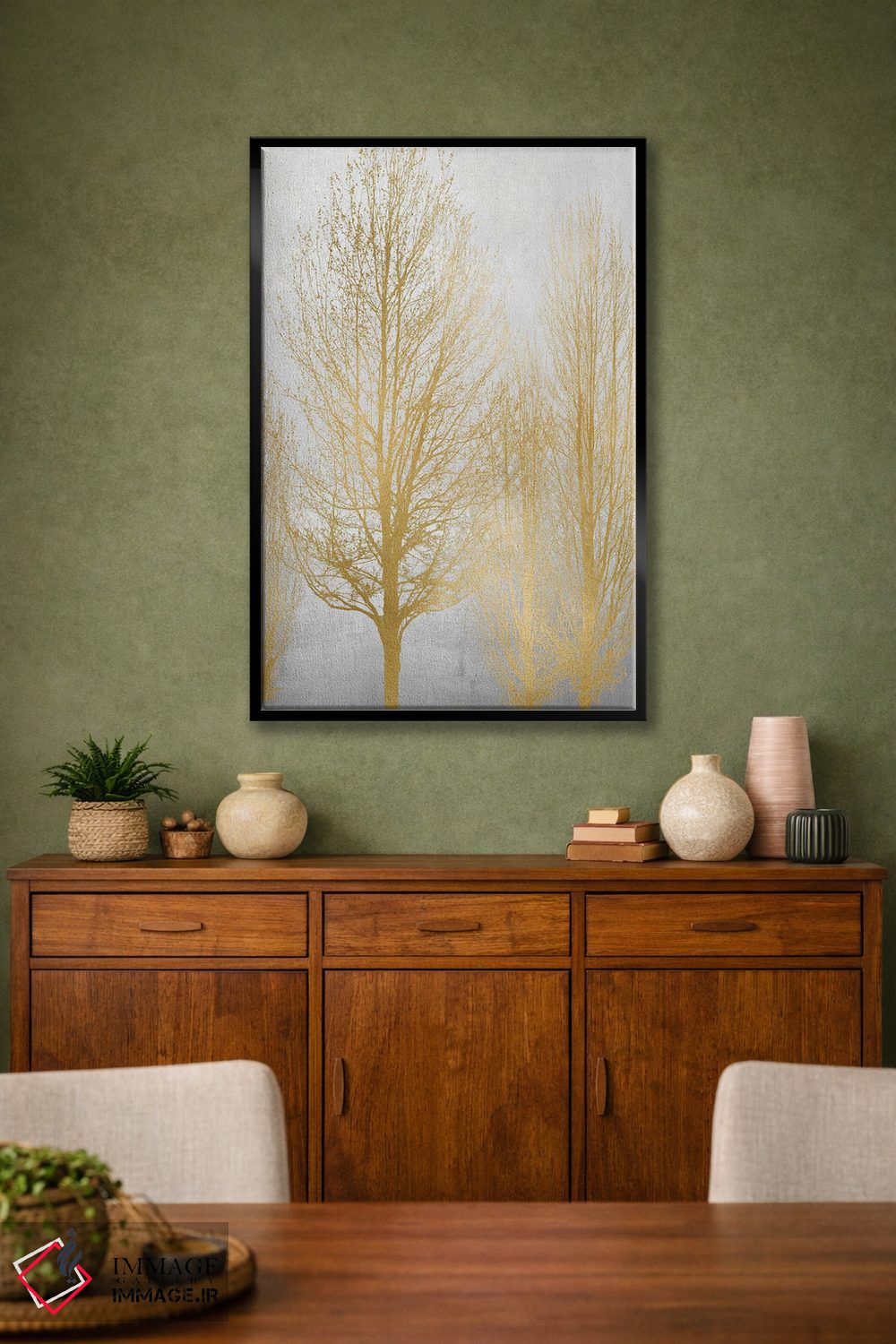 تابلو مدرنی درخت طلایی I اثر کیت بنت - D1B