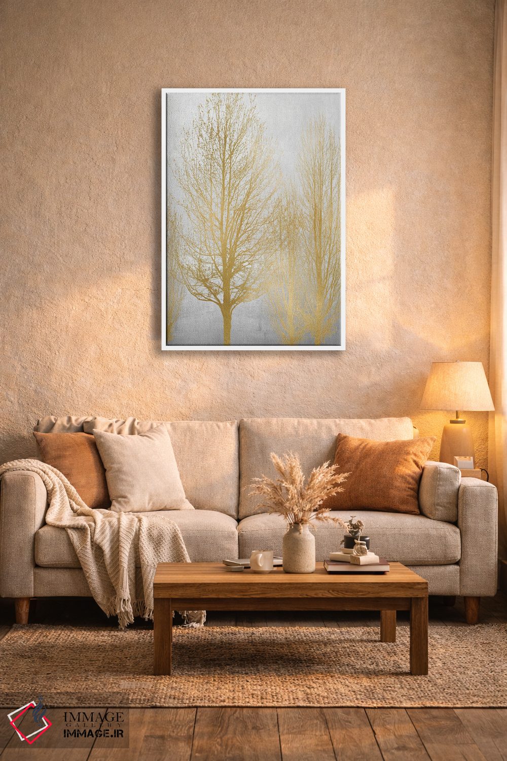 تابلو مدرنی درخت طلایی I اثر کیت بنت - D3W