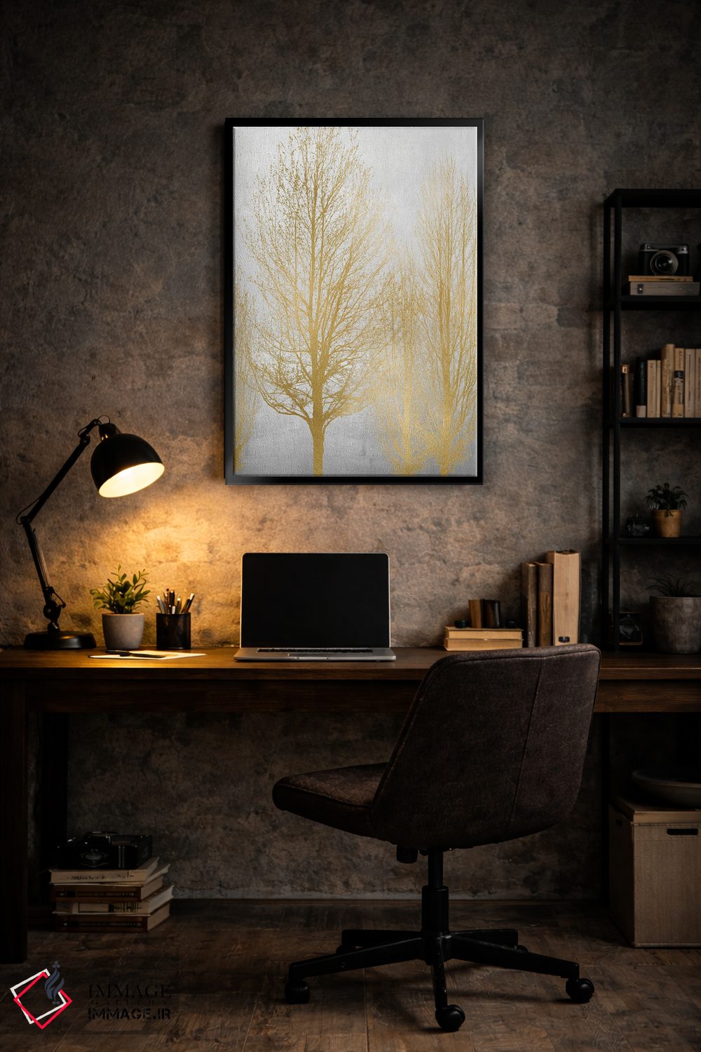تابلو مدرنی درخت طلایی I اثر کیت بنت - D6B