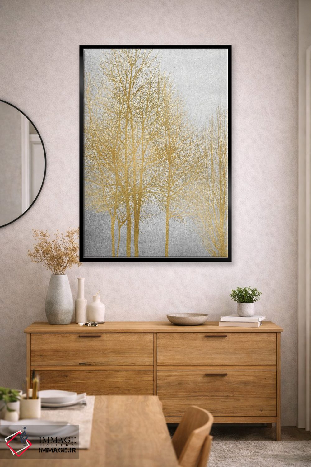 تابلو مدرنی درخت طلایی II اثر کیت بنت - D2B