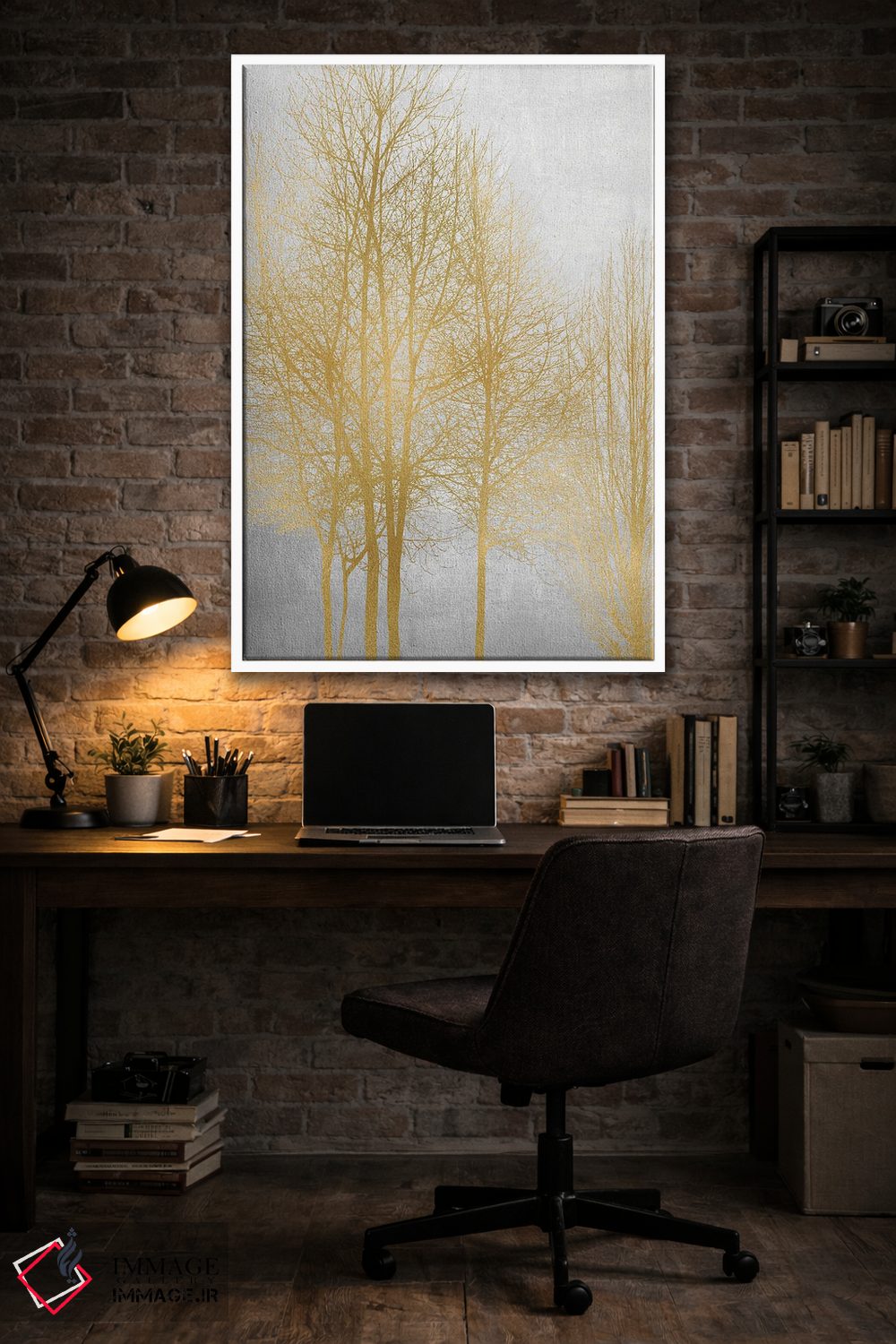 تابلو مدرنی درخت طلایی II اثر کیت بنت - D3W