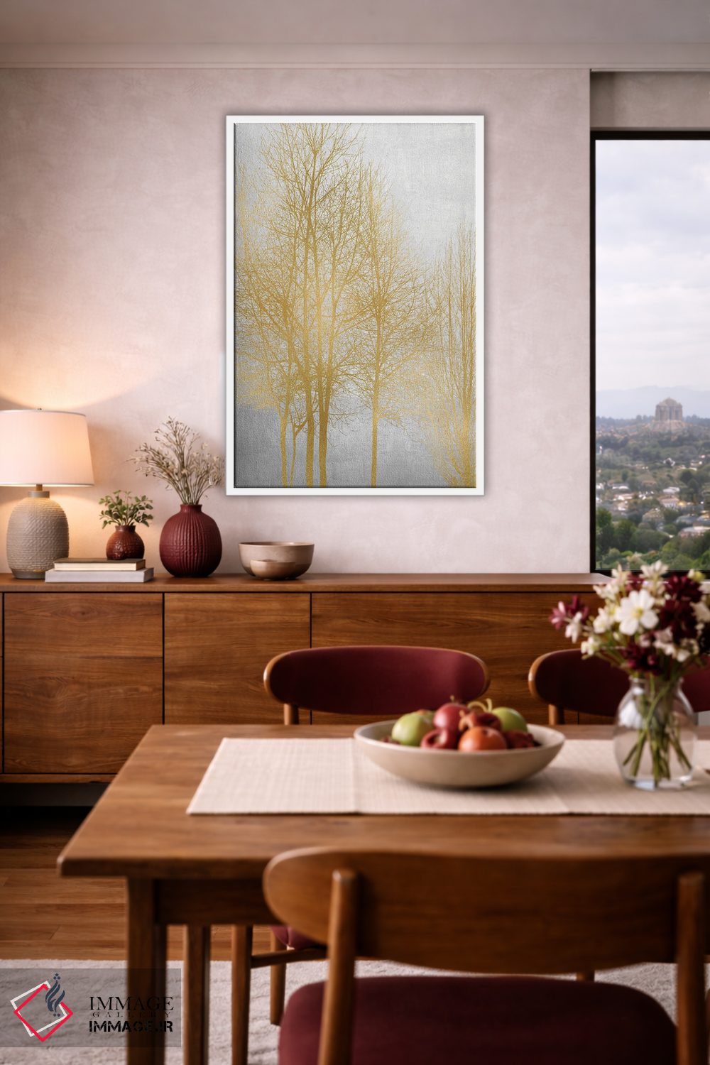 تابلو مدرنی درخت طلایی II اثر کیت بنت - D4W