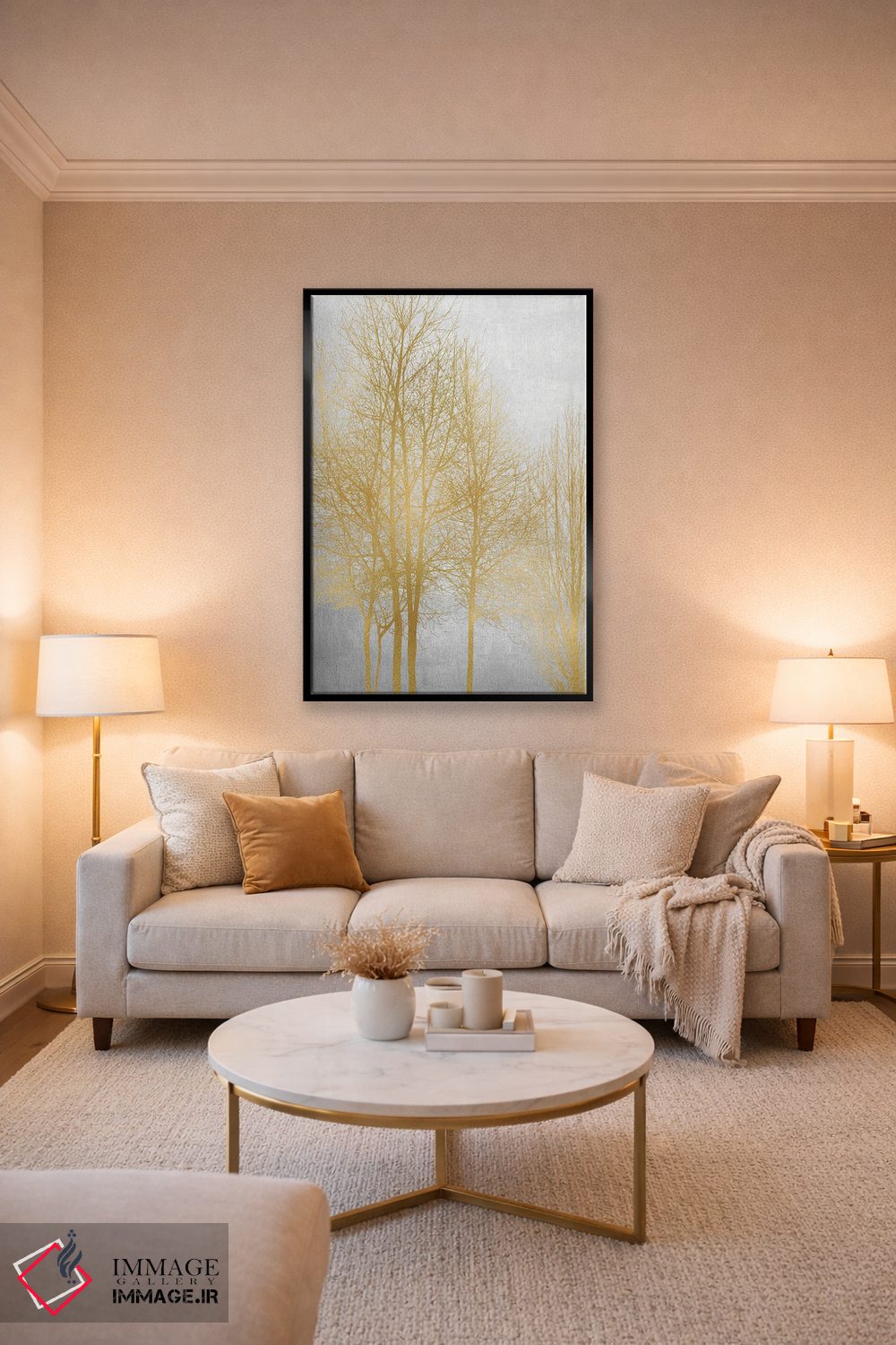 تابلو مدرنی درخت طلایی II اثر کیت بنت - D5B