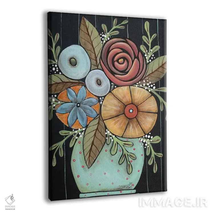 تابلو دکوراتیو گل آرایی کلاسیک اثر کارلا جرارد - نمای پرسپکتیو محصول