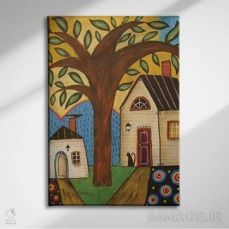 تابلو دکوراتیو بهار خوش آمدی اثر کارلا جرارد - نمای روبهرو روی دیوار