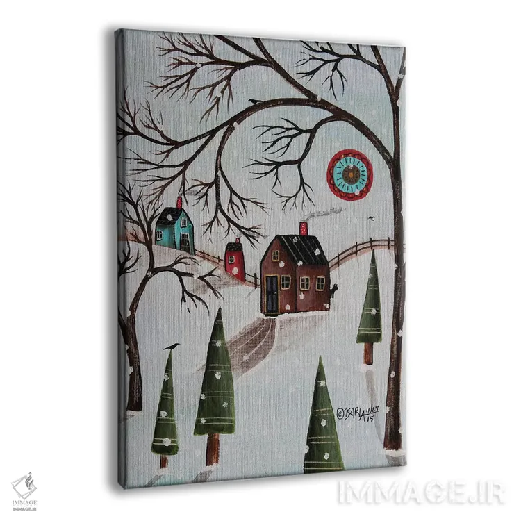 تابلو دکوراتیو روز زمستانی I اثر کارلا جرارد - نمای پرسپکتیو محصول