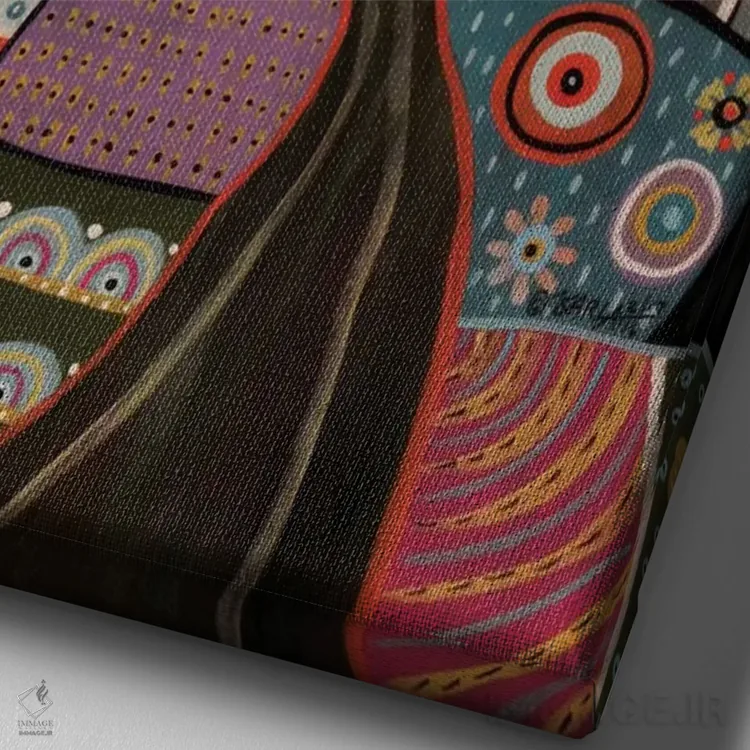 تابلو دکوراتیو تو را می بینم اثر کارلا جرارد - نمای نزدیک بافت بوم