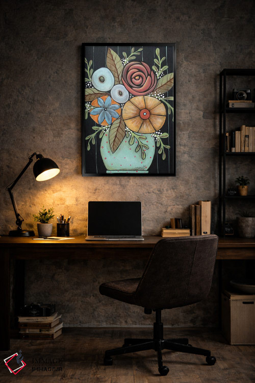 تابلو دکوراتیو گل آرایی کلاسیک اثر کارلا جرارد - D6B