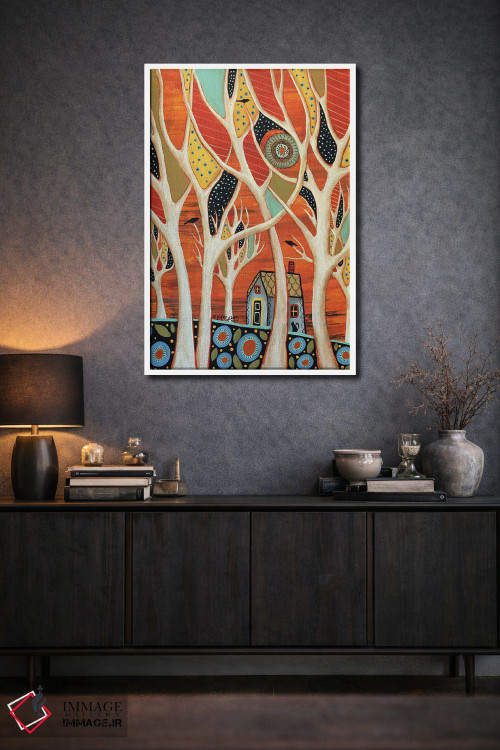 تابلو دکوراتیو درختان سفید I اثر کارلا جرارد - D1W