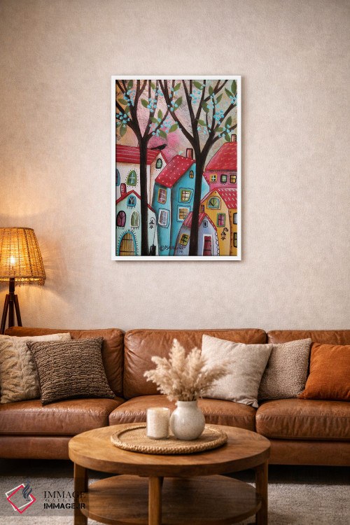 تابلو دکوراتیو سقف های قرمز اثر کارلا جرارد - D2W