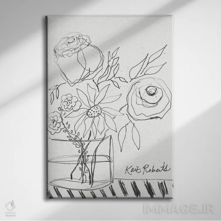 تابلو مینیمال صبح بخیر اثر کیت رابرتس - نمای روبهرو روی دیوار