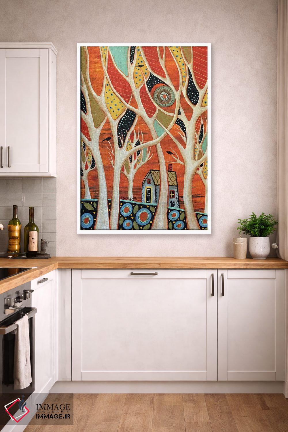 تابلو دکوراتیو درختان سفید I اثر کارلا جرارد - D4W