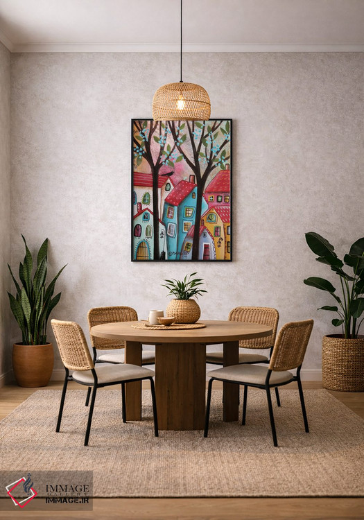 تابلو دکوراتیو سقف های قرمز اثر کارلا جرارد - D4B