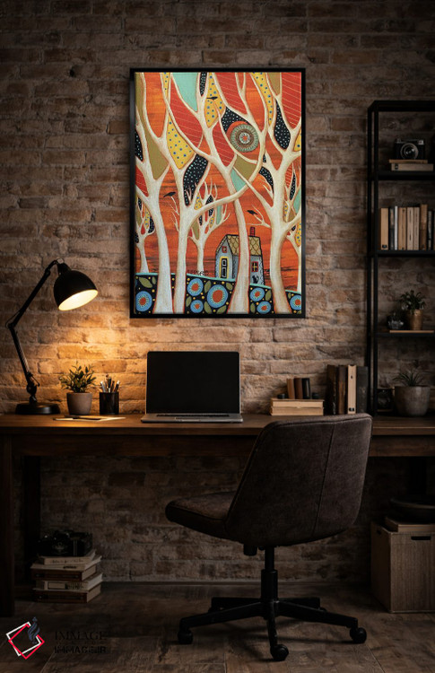 تابلو دکوراتیو درختان سفید I اثر کارلا جرارد - D6B