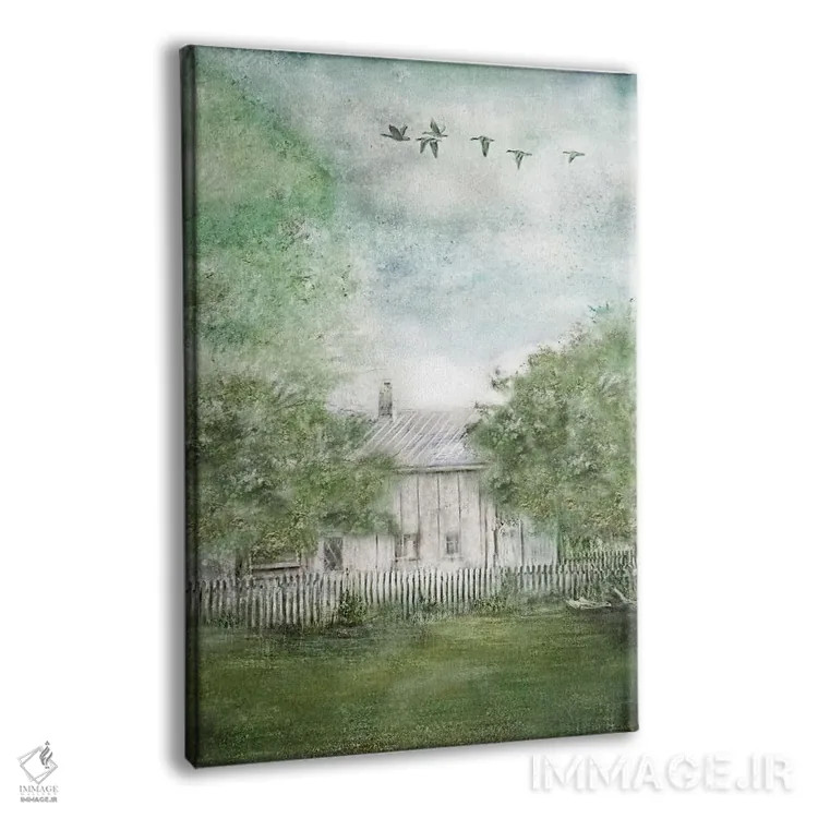 تابلو دکوراتیو خانه قدیمی بهاری اثر کاترینا جونز - نمای پرسپکتیو محصول