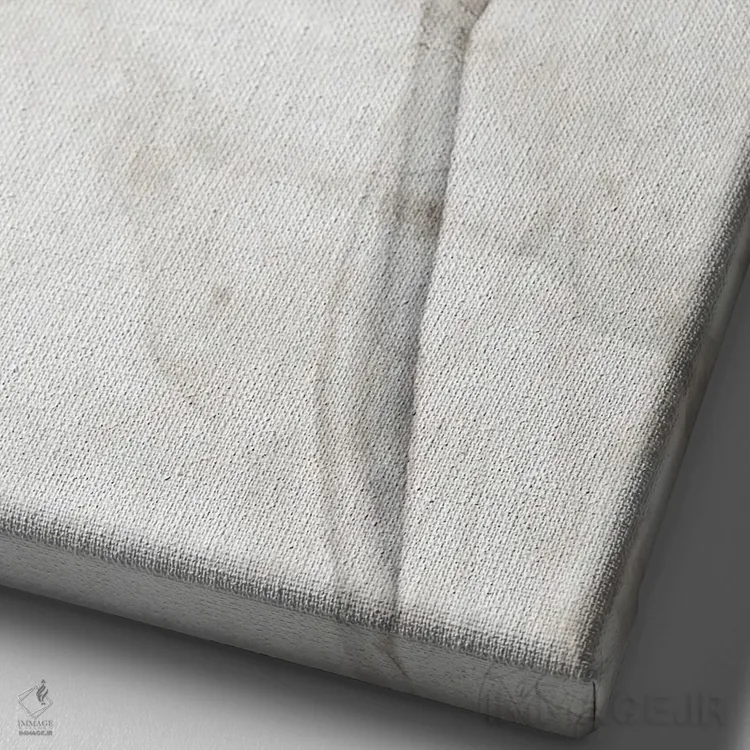 تابلو مدرن شکوفه سرخ خیره کننده اثر کاترینا جونز - نمای نزدیک بافت بوم