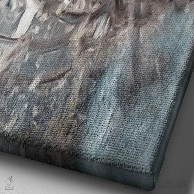 تابلو مدرن فریز لوستر اثر کاترینا جونز - نمای نزدیک بافت بوم