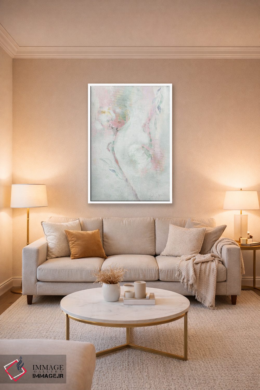 تابلو مدرن جفت گل آلاله اثر کاترینا جونز - D3W