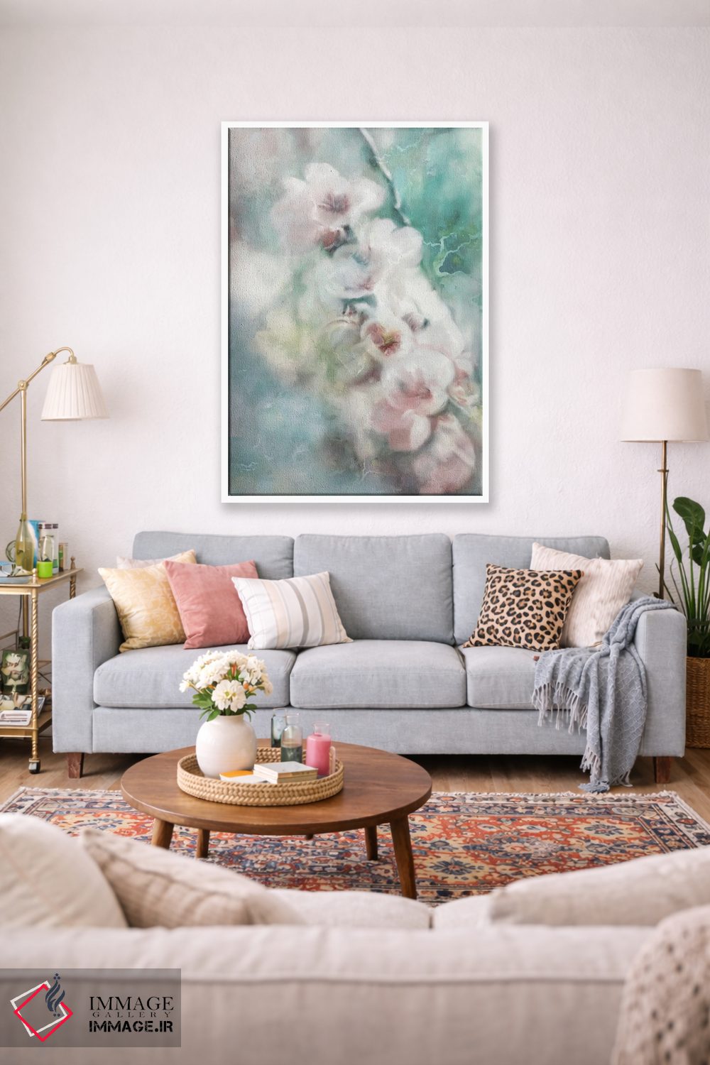 تابلو مدرن شاخه شکوفه دار اثر کاترینا جونز - D1W