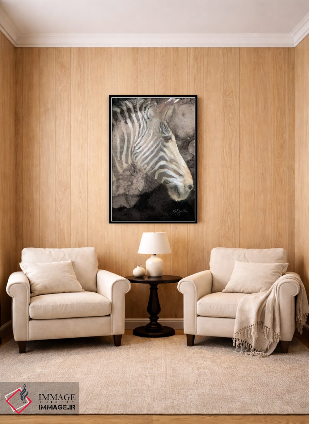 تابلو دکوراتیو پرتره یک گورخر اثر کاترینا جونز - D5B