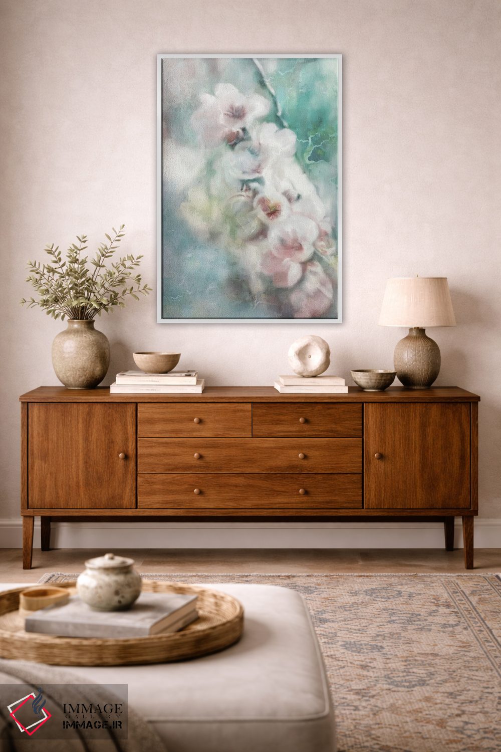 تابلو مدرن شاخه شکوفه دار اثر کاترینا جونز - D2W