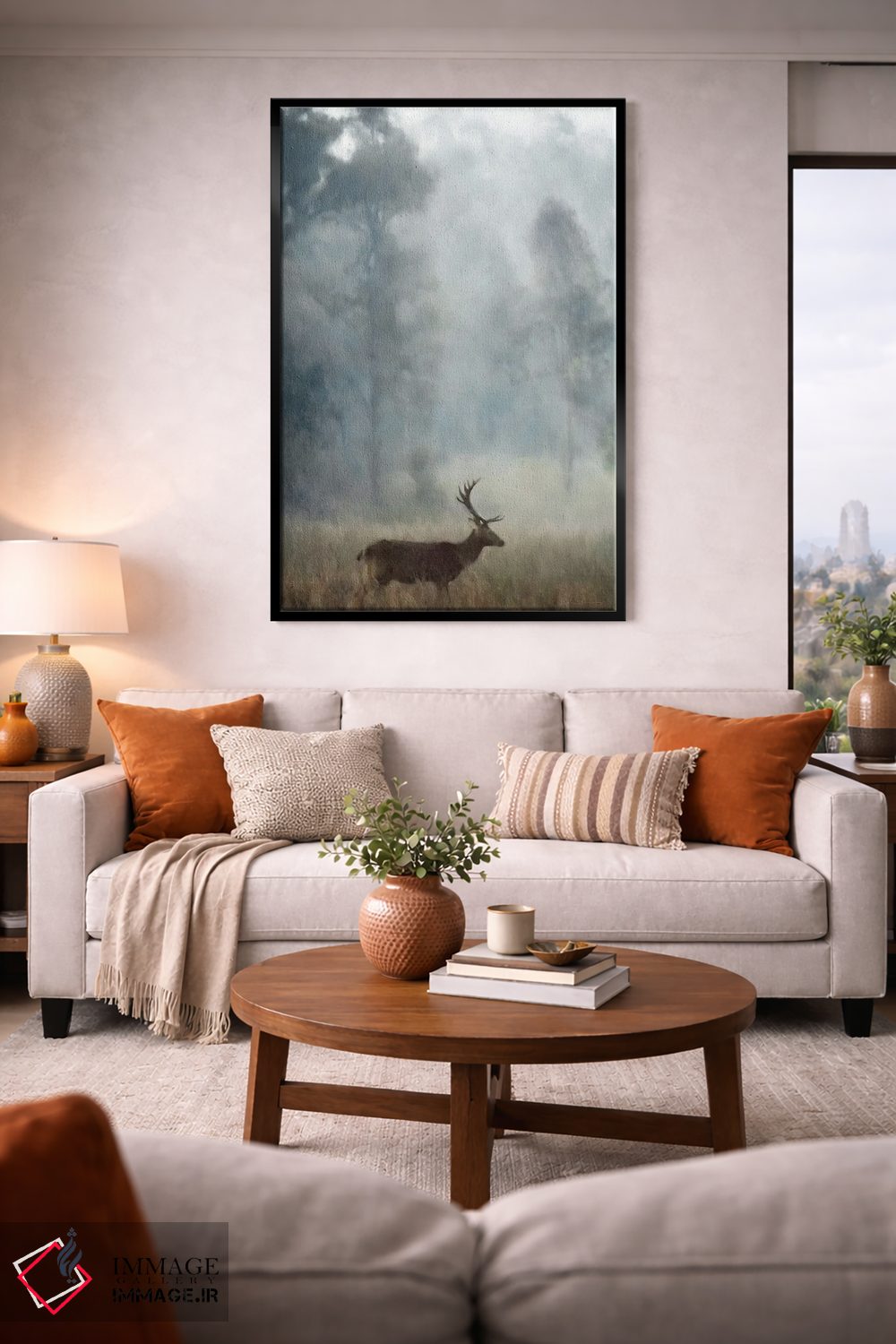 تابلو دکوراتیو گوزن نر اثر کاترینا جونز - D2B