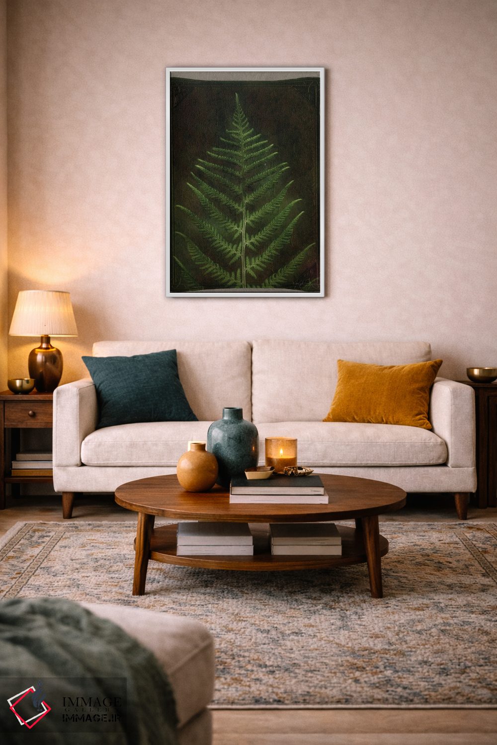 تابلو دکوراتیو برگ سرخس قدیمی اثر کاترینا جونز - D3W