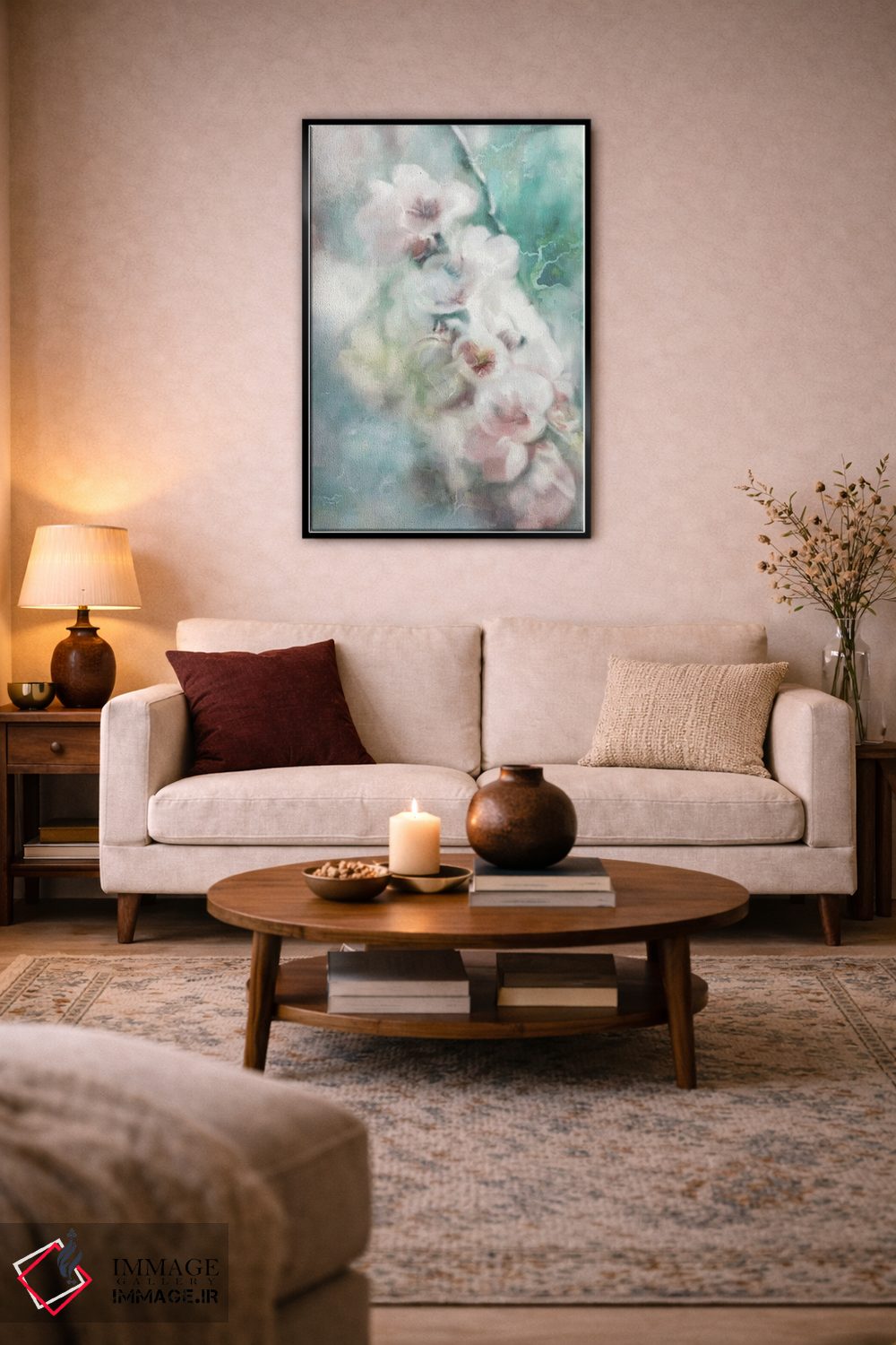 تابلو مدرن شاخه شکوفه دار اثر کاترینا جونز - D4B