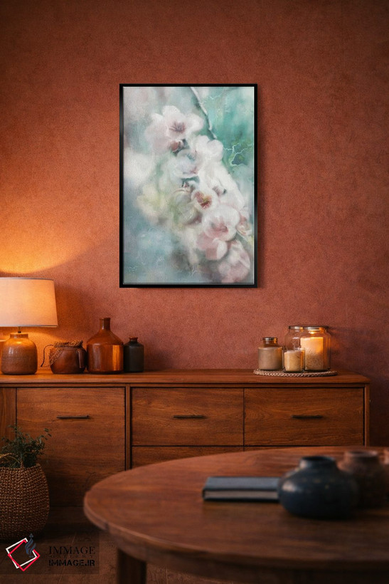 تابلو مدرن شاخه شکوفه دار اثر کاترینا جونز - D5B