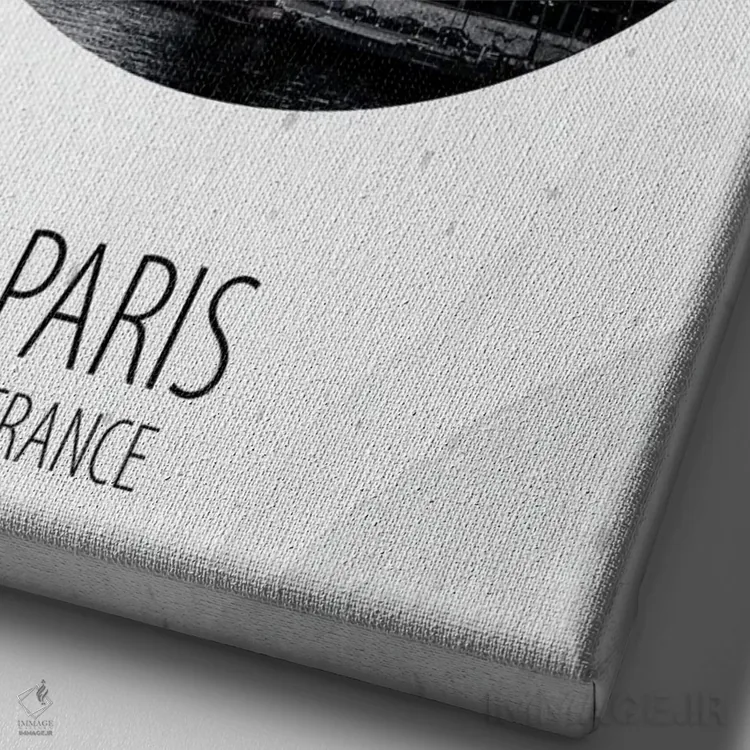 تابلو دکوراتیو پاریس اثر کیمبرلی آلن - نمای نزدیک بافت بوم