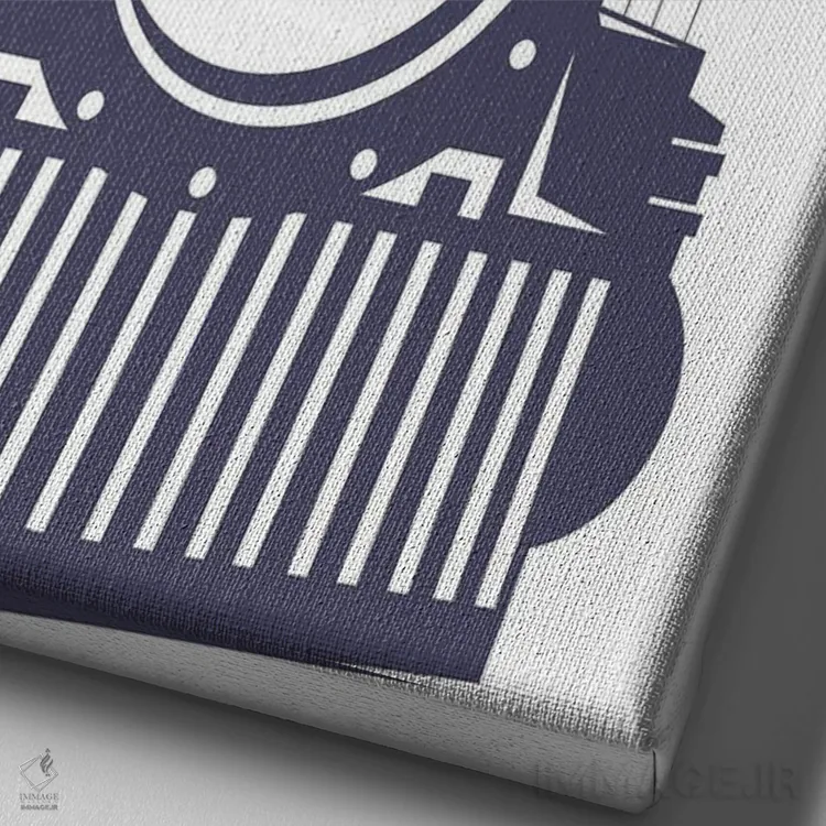 تابلو دکوراتیو ریل راه آهن II اثر کیمبرلی آلن - نمای نزدیک بافت بوم