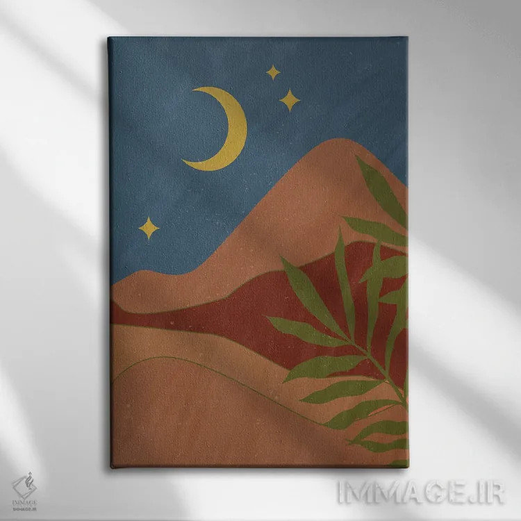 تابلو مدرن ماه صحرایی اثر کیمبرلی آلن - نمای روبهرو روی دیوار