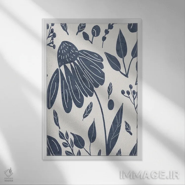 تابلو دکوراتیو طرح گل جین II اثر کیمبرلی آلن - نمای قابدار سفید