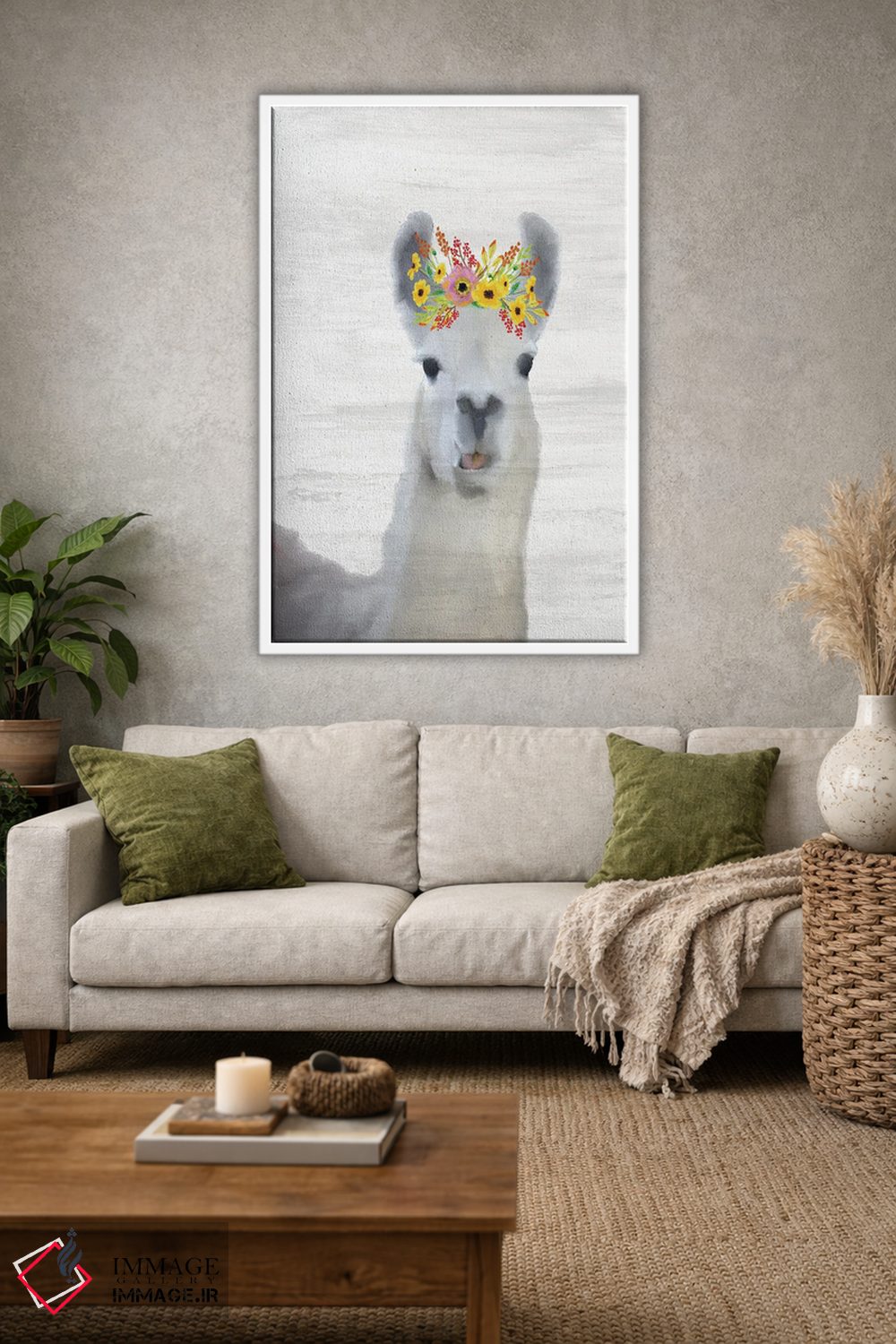 تابلو دکوراتیو لامای بچه اثر کیمبرلی آلن - D1W