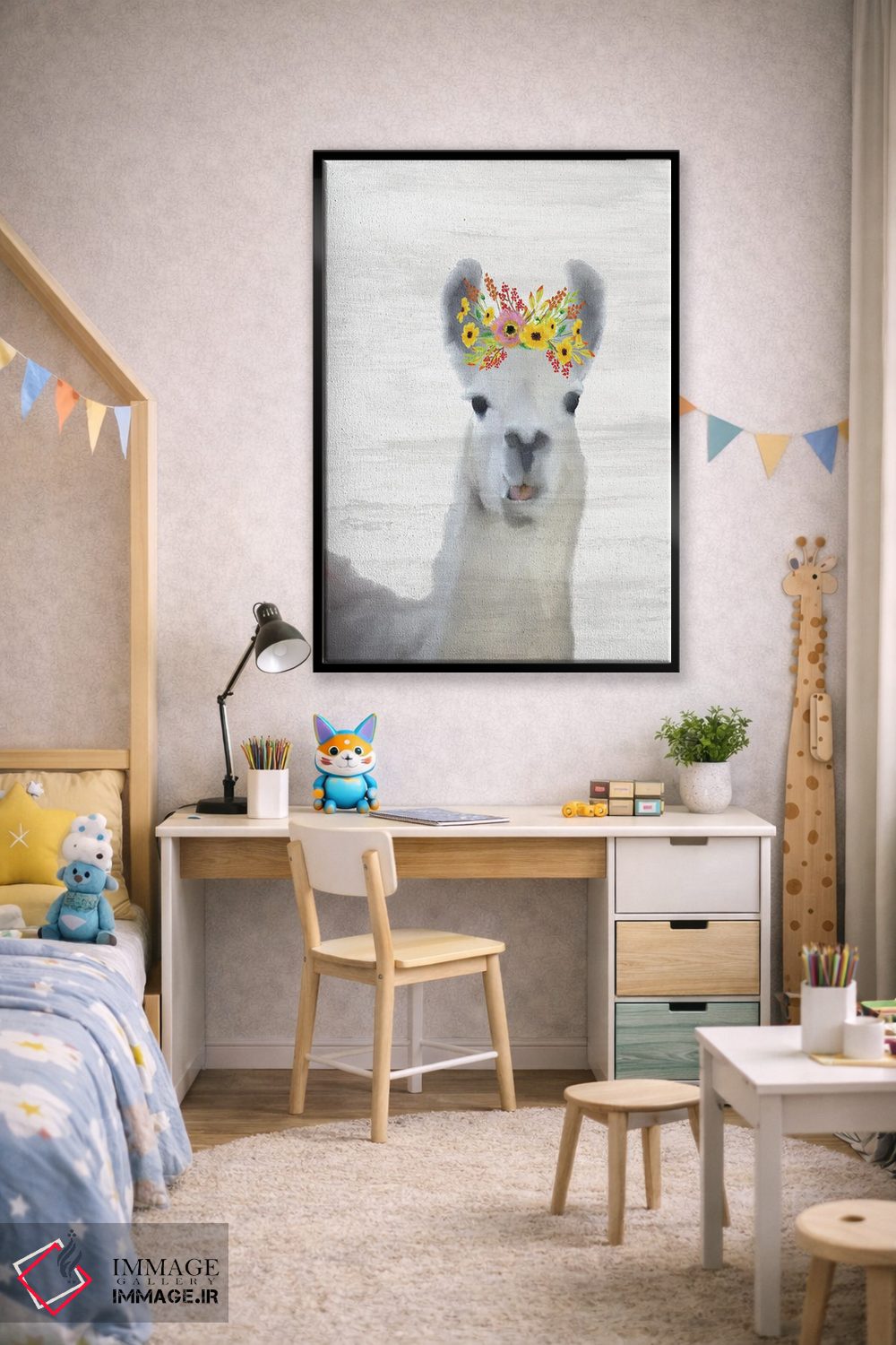 تابلو دکوراتیو لامای بچه اثر کیمبرلی آلن - D2B