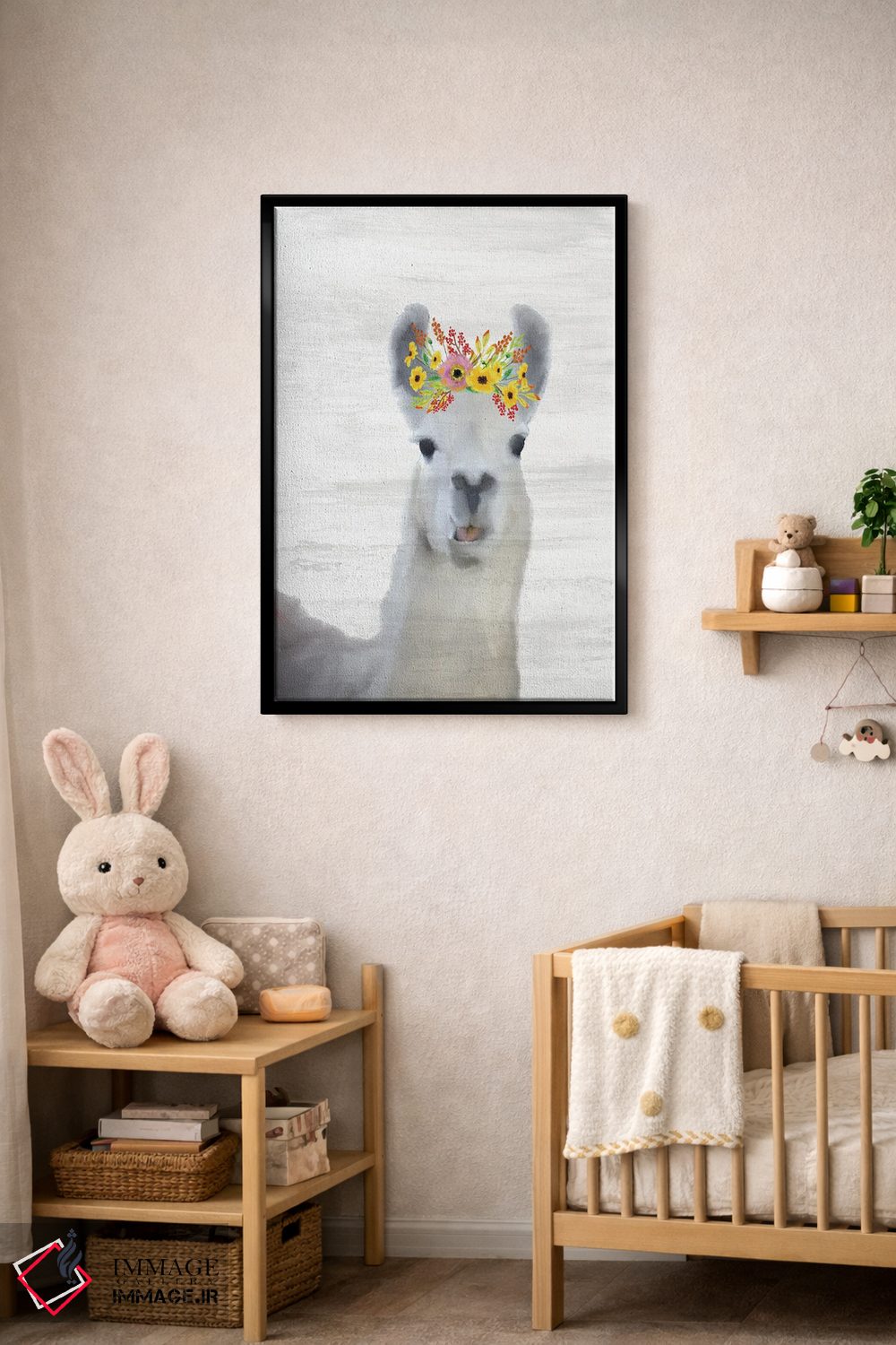 تابلو دکوراتیو لامای بچه اثر کیمبرلی آلن - D5B