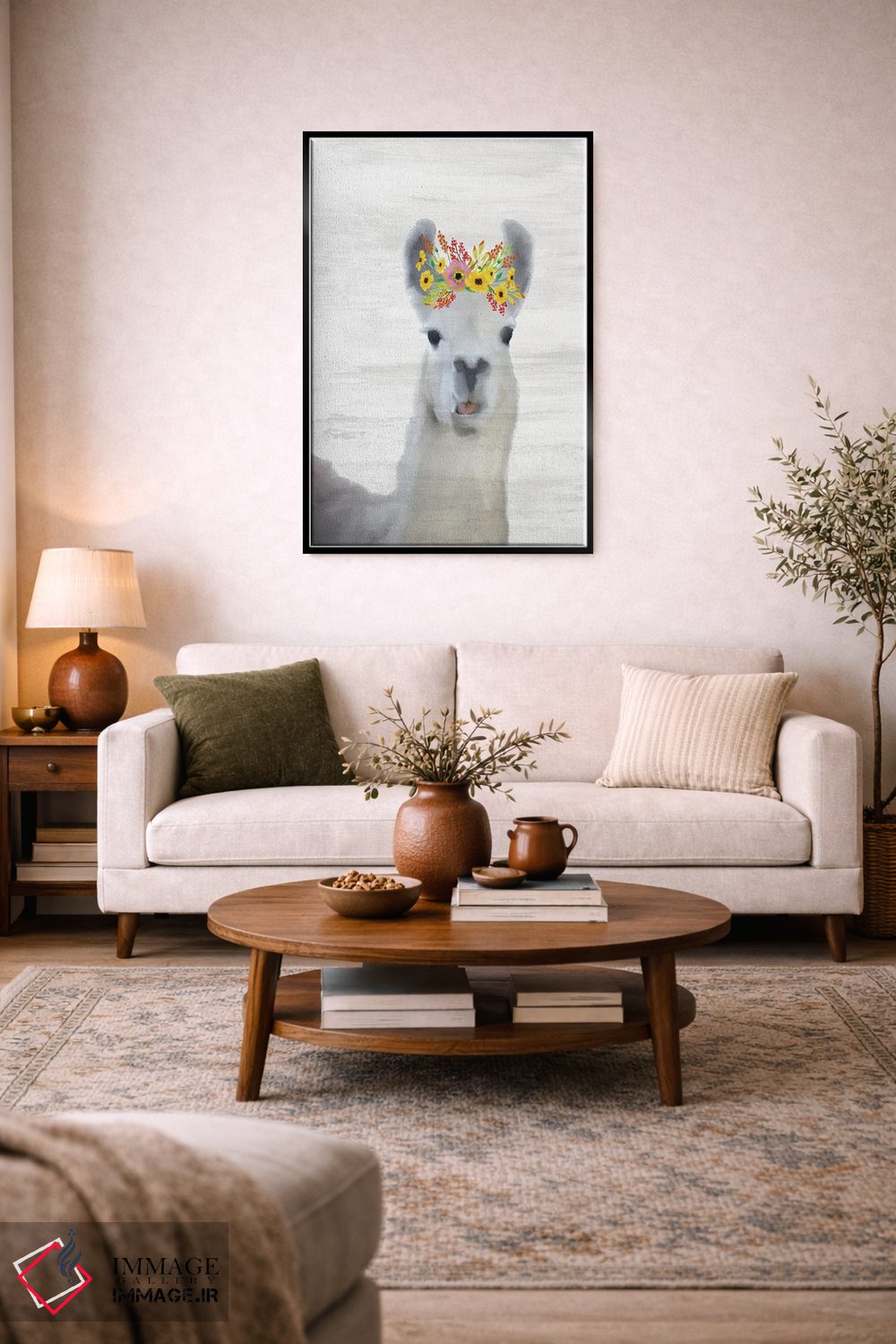 تابلو دکوراتیو لامای بچه اثر کیمبرلی آلن - D6B